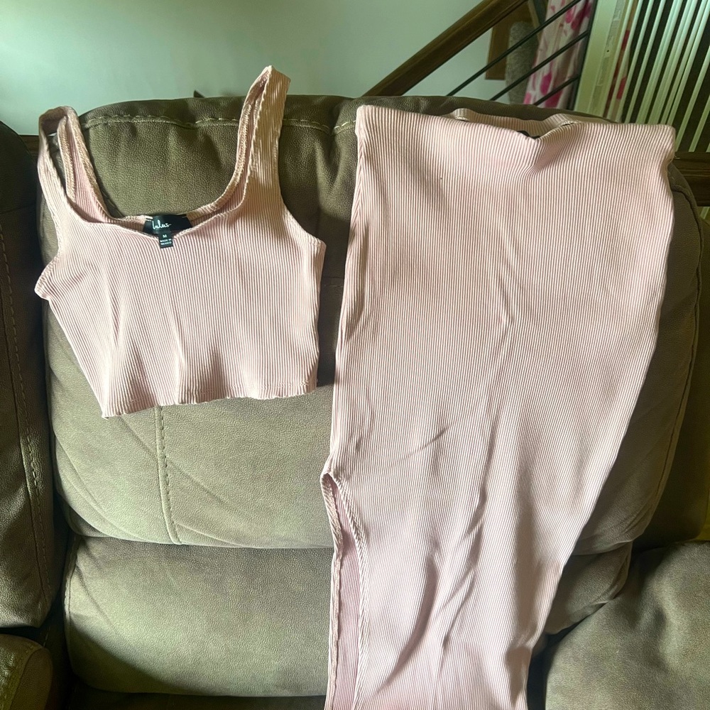 Lulus 2 piece light pink dress